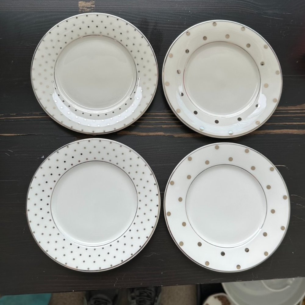 Kate Spade Decorative Plates (platinum accents)